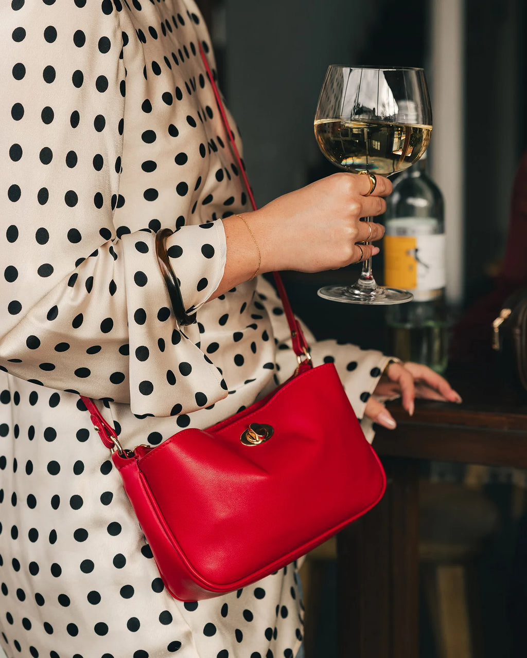 LOUENHIDE GRETA SHOULDER BAG - RED