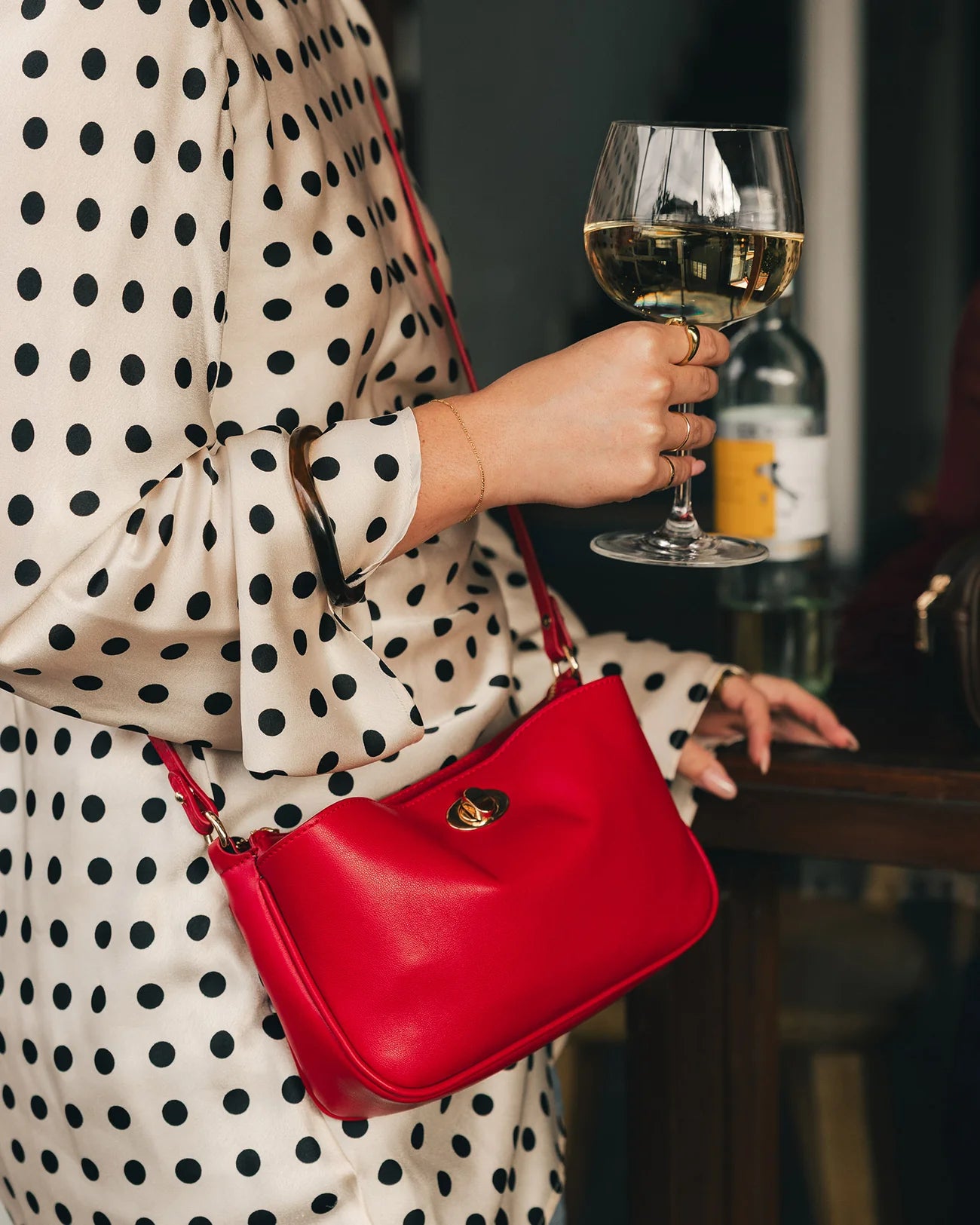 LOUENHIDE GRETA SHOULDER BAG - RED