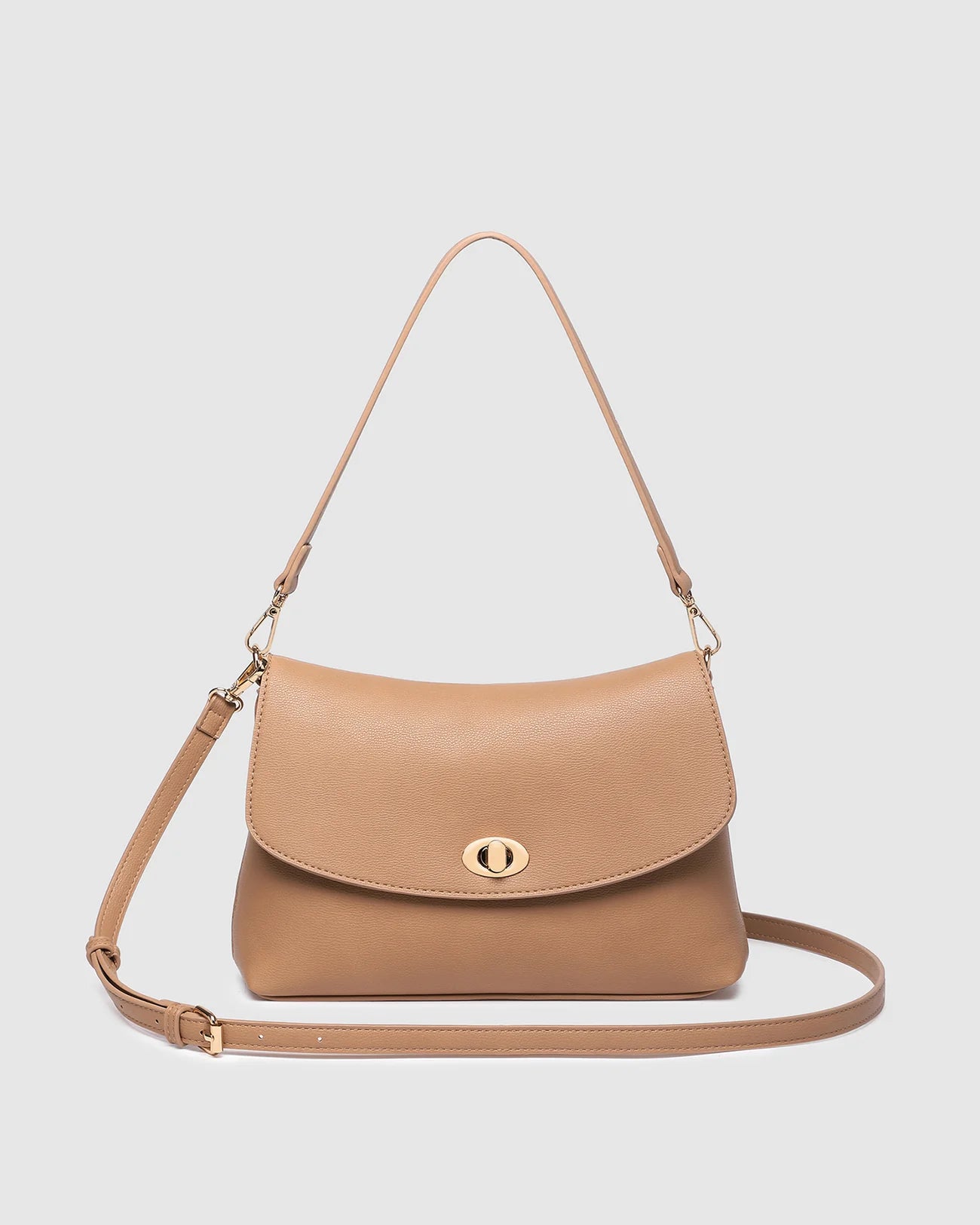 LOUENHIDE NISHA SHOULDER BAG - CAMEL