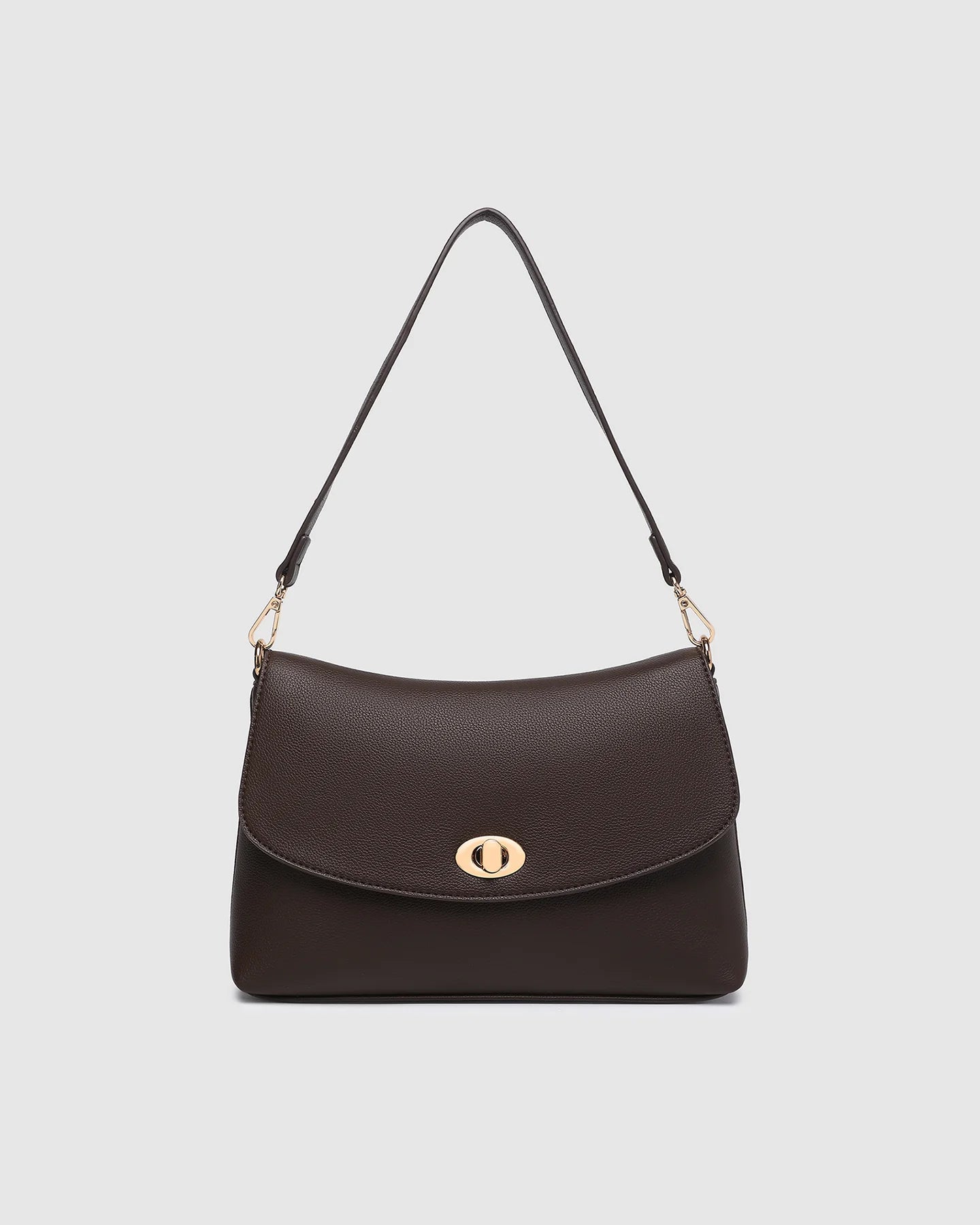 LOUENHIDE NISHA SHOULDER BAG - CHOCOLATE