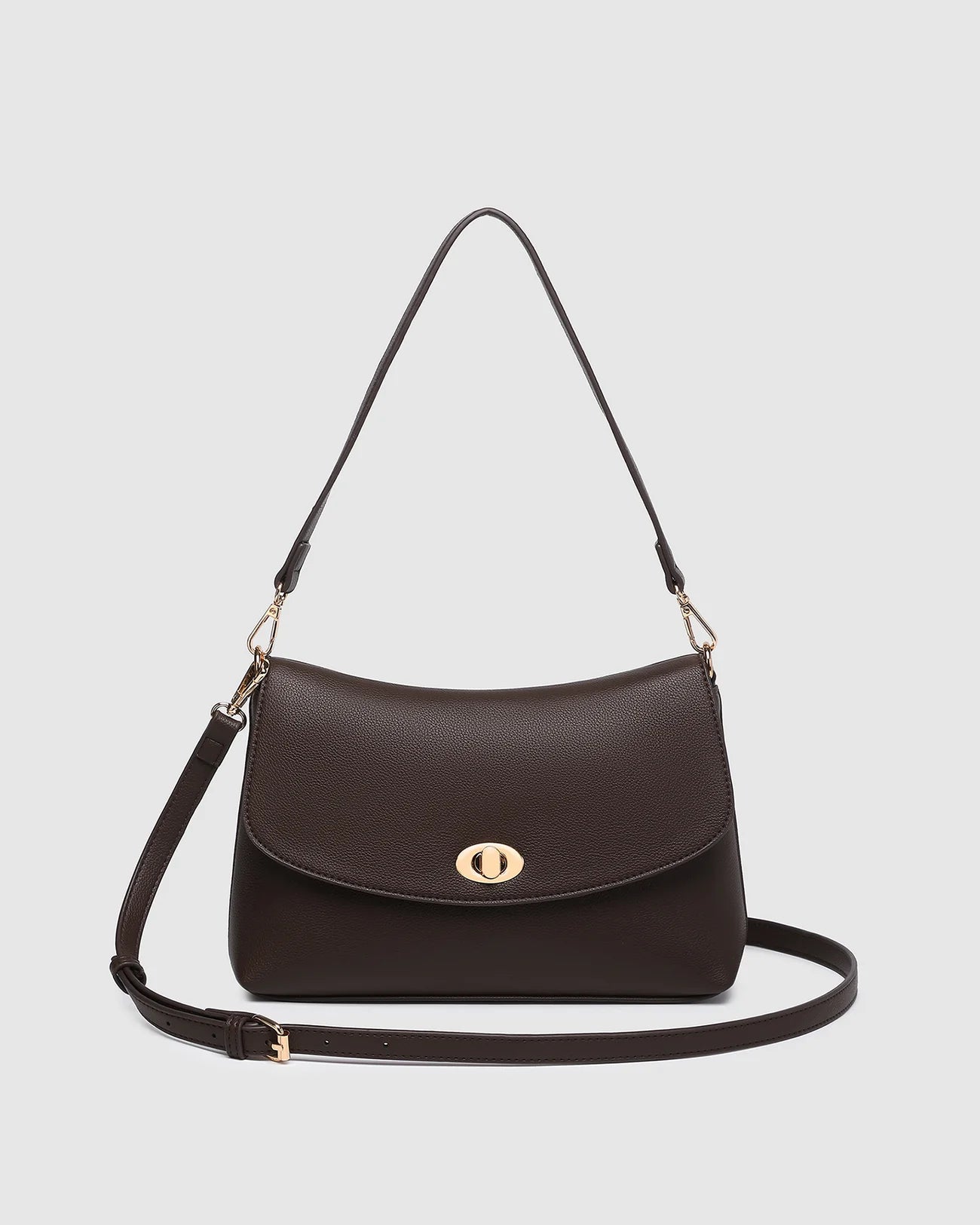 LOUENHIDE NISHA SHOULDER BAG - CHOCOLATE