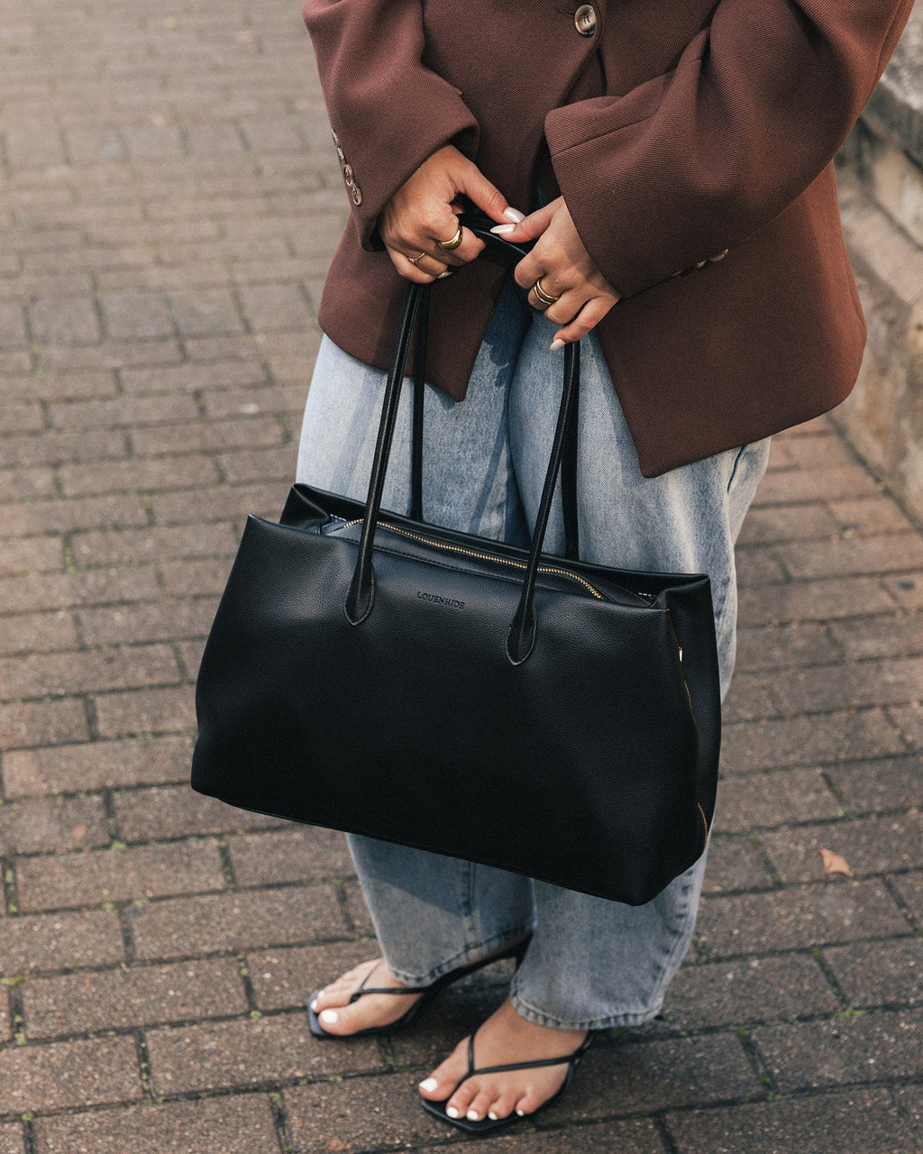 LOUENHIDE LEON TOTE BAG - BLACK
