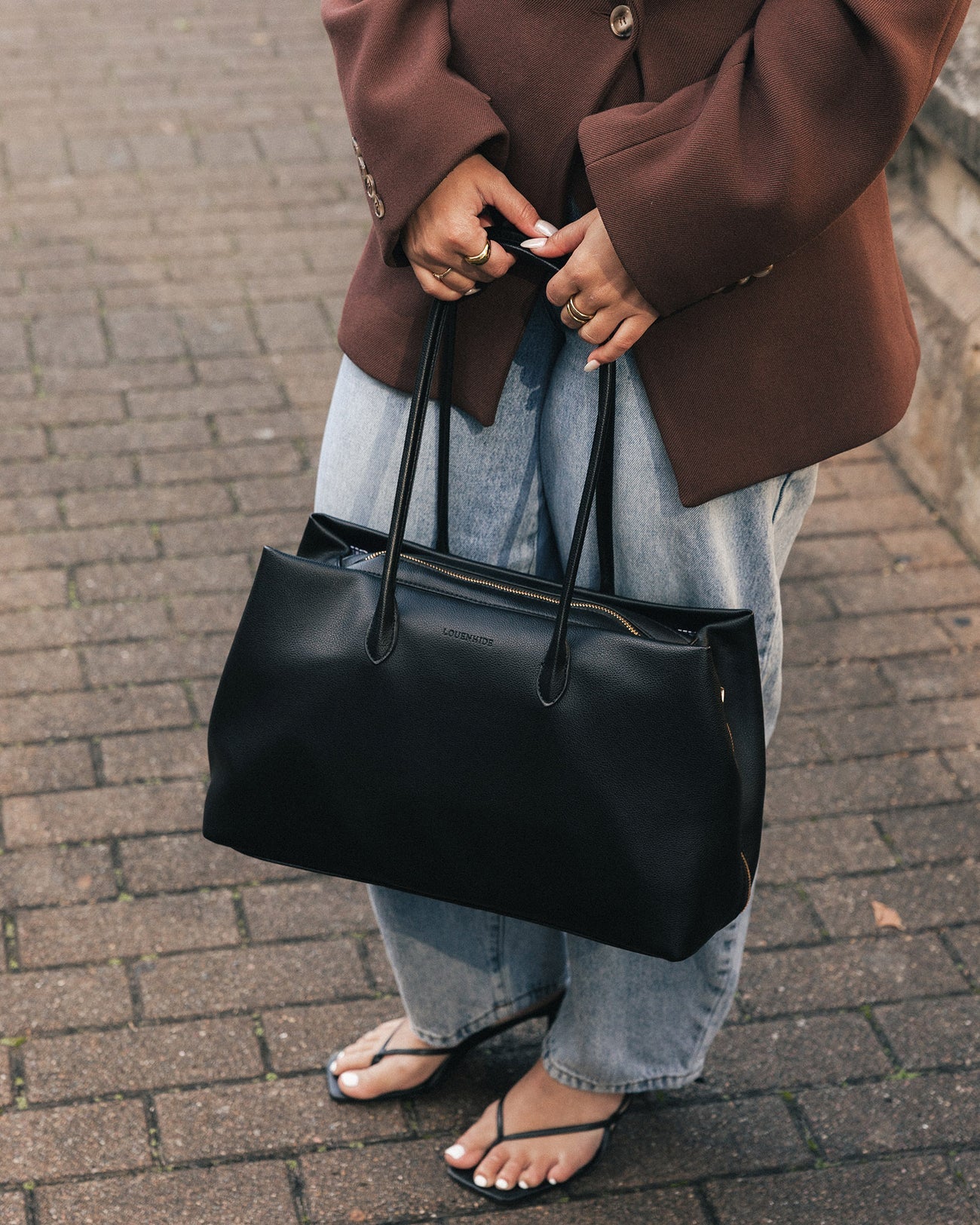 LOUENHIDE LEON TOTE BAG - BLACK