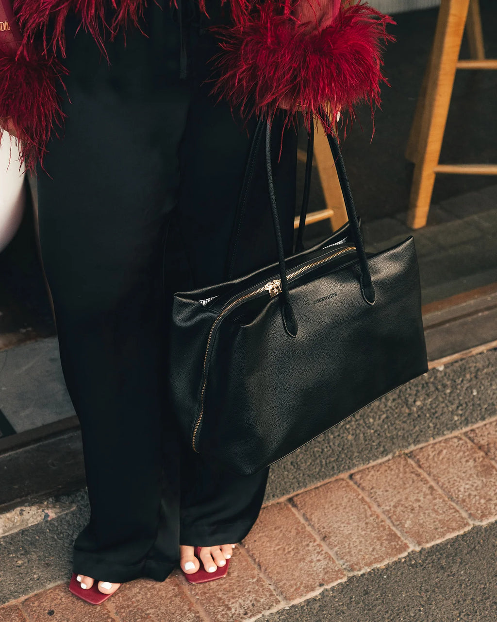 LOUENHIDE LEON TOTE BAG - BLACK
