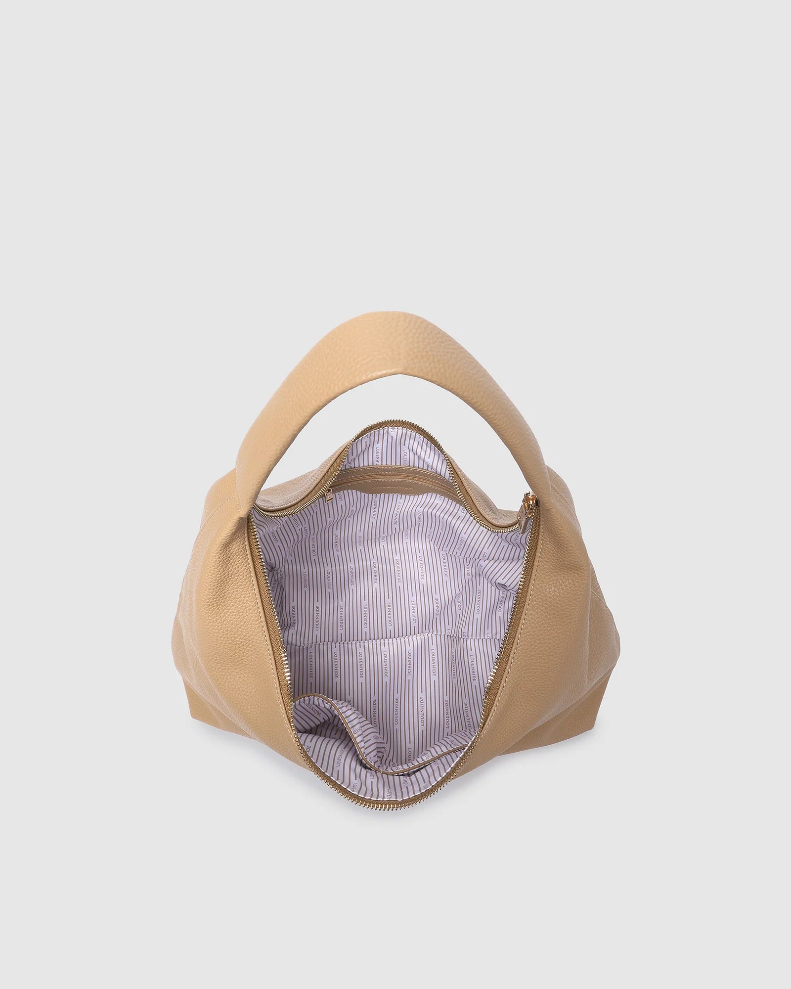 LOUENHIDE VALENTINE SLOUCH SHOULDER BAG - CAMEL