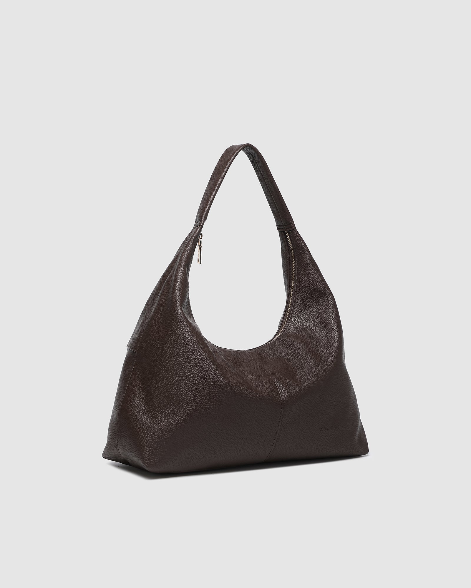 LOUENHIDE VALENTINE SLOUCH SHOULDER BAG - CHOCOLATE