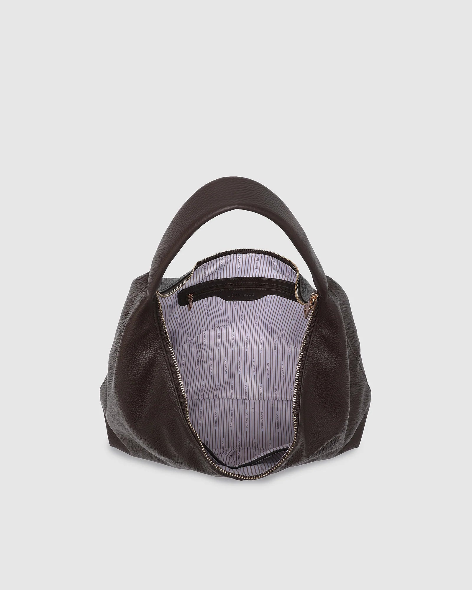 LOUENHIDE VALENTINE SLOUCH SHOULDER BAG - CHOCOLATE