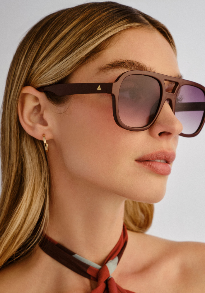 AIRE WIRLPOOL SUNGLASSES - BURGUNDY