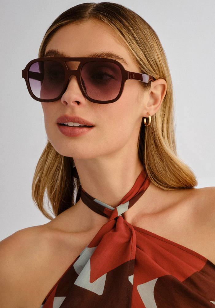 AIRE WIRLPOOL SUNGLASSES - BURGUNDY