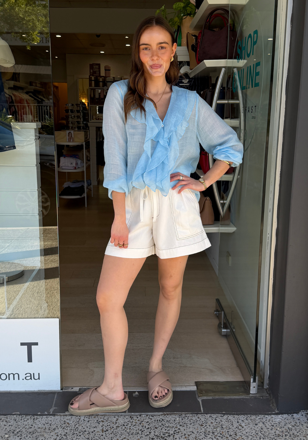 AESHA BLOUSE - ICE BLUE