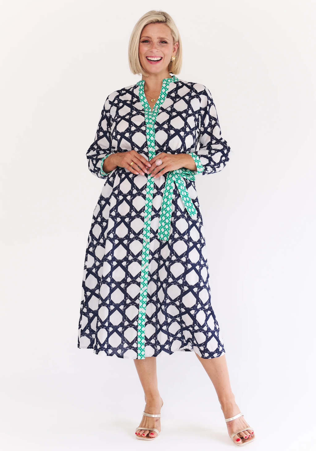 ELYSE DRESS - BLUE PRINT