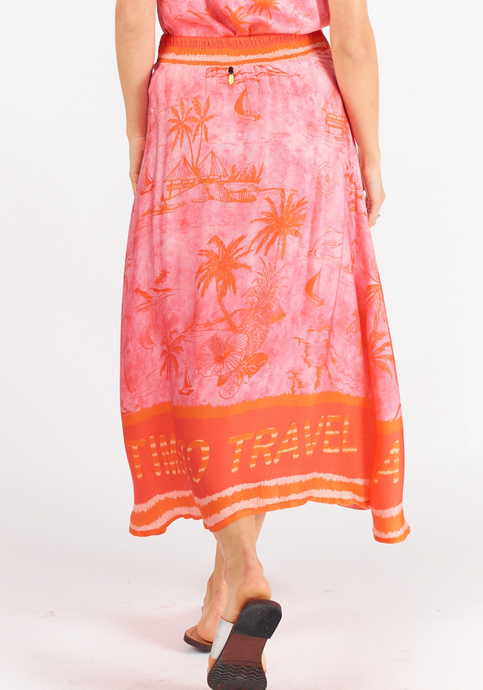 Load image into Gallery viewer, RUBYYAYA SEAWORLD SKIRT - CORAL