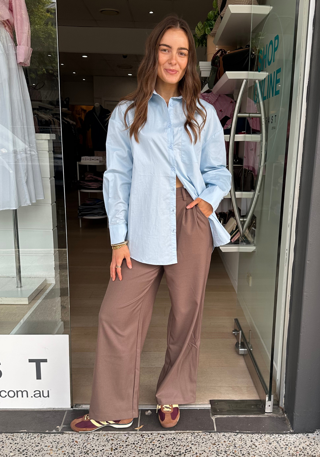 FEATHER + NOISE CARMEN PANT - CHOCOLATE