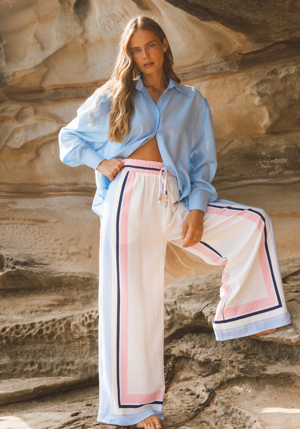 CLARABELL RELAXED PANTS - STRIPE