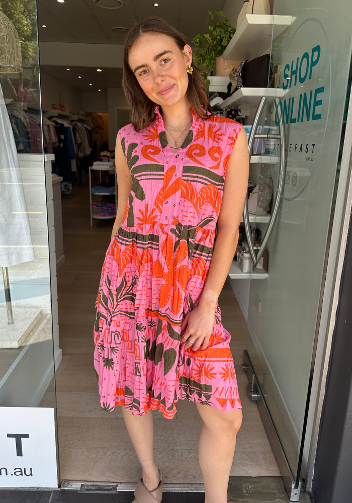 LULALIFE GODIVA SUNDRESS - CORAL