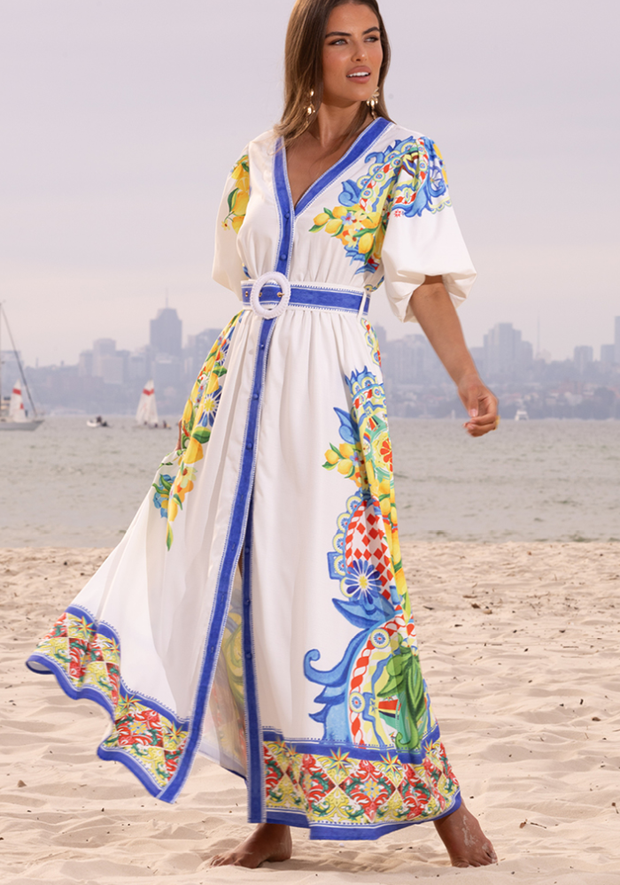 ZADIE MAXI DRESS - WHITE FLORAL