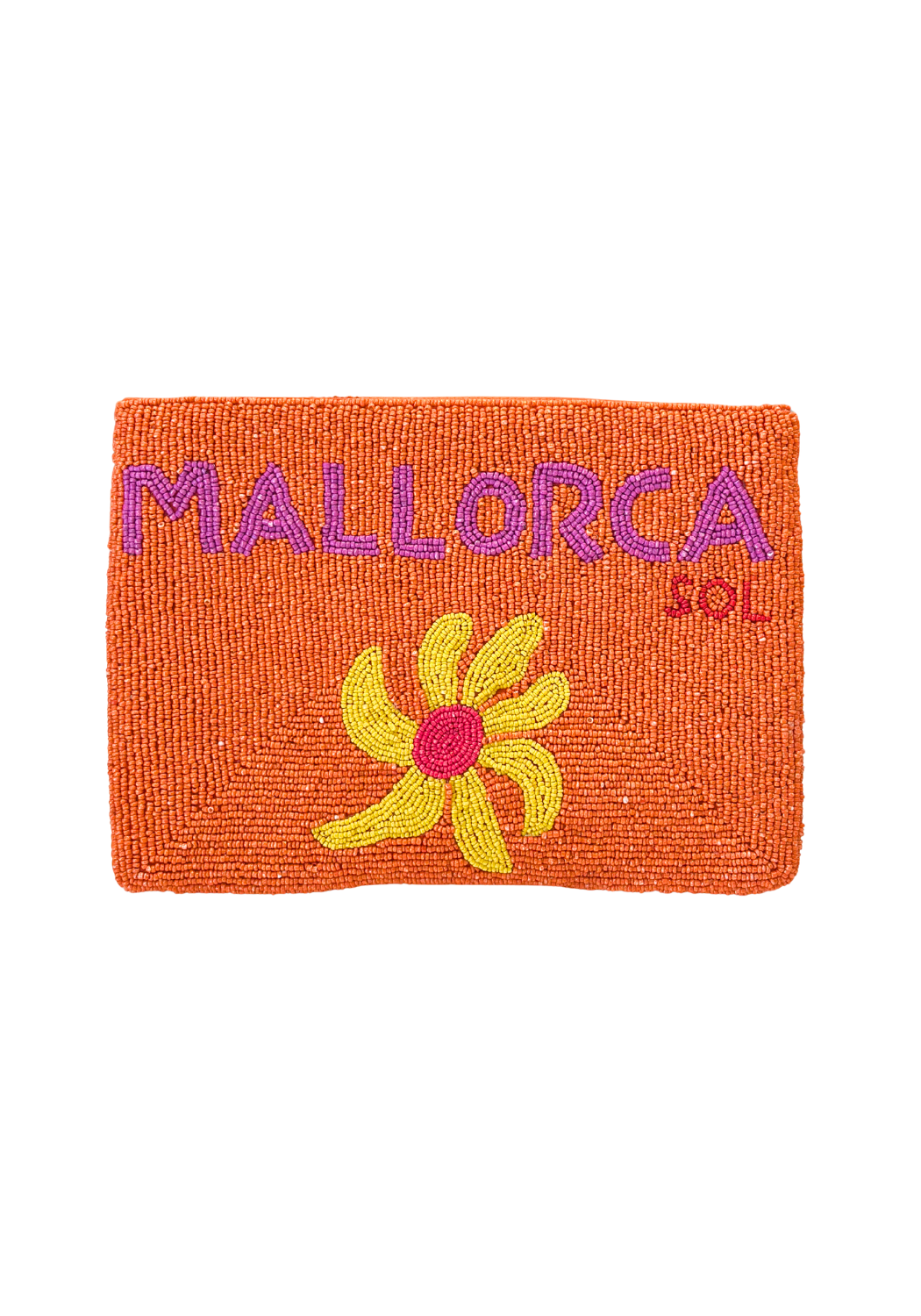 MALLORA BEADED CLUTCH - ORANGE