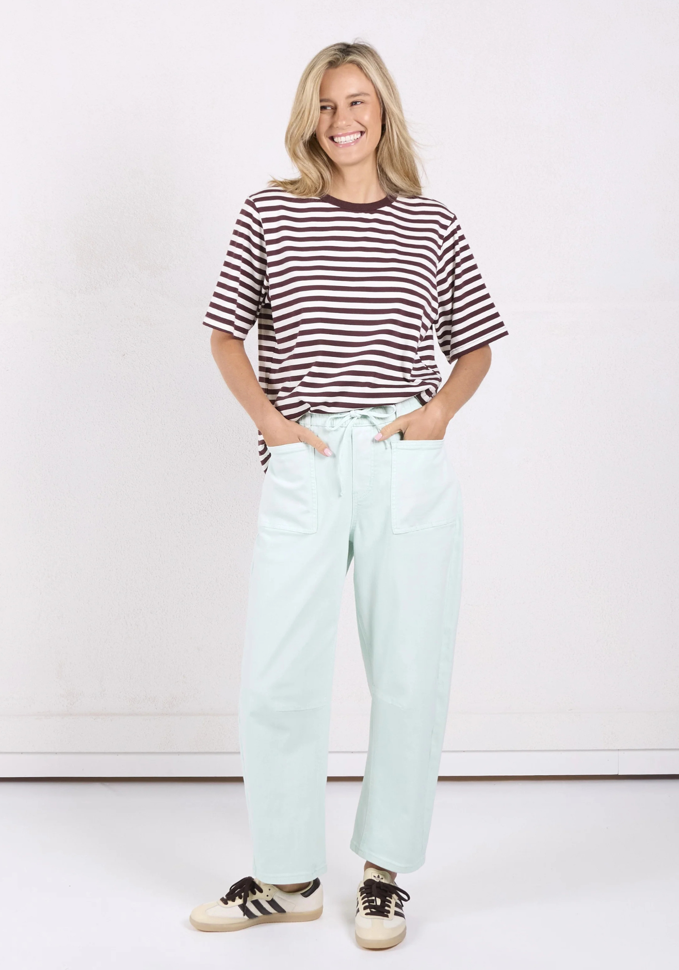 LEO DENIM BARREL JEANS - SEA MIST