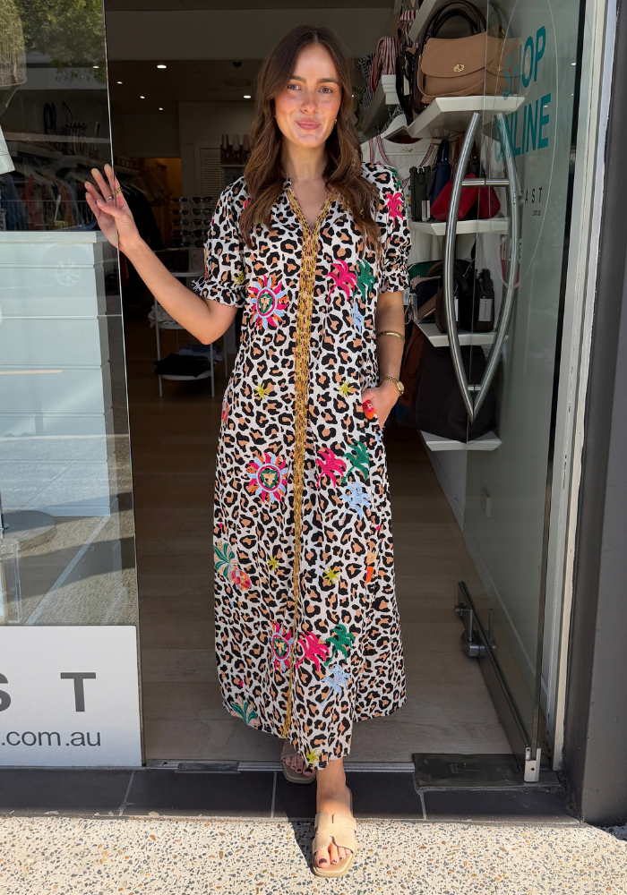 LEO DRESS - LEOPARD PRINT