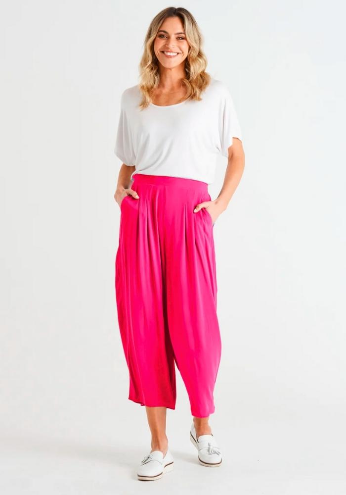 Load image into Gallery viewer, BETTY BASICS OLYMPIA PANT - HOT PINK
