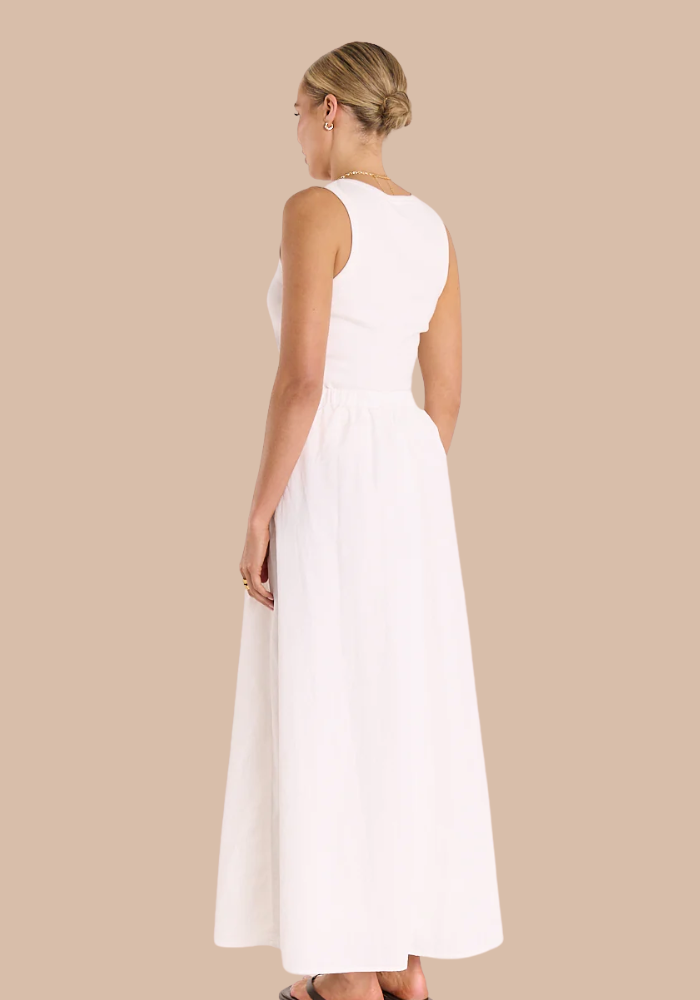 FEATHER + NOISE BAILEY SKIRT - WHITE