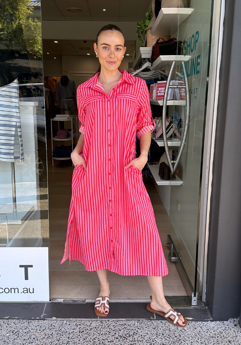 EDEN COTTON SHIRTDRESS - SAACHI PRINT
