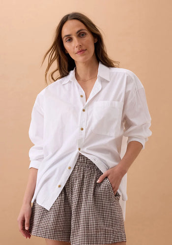 CERES LIFE MILA SHORTS - CHOC GINGHAM