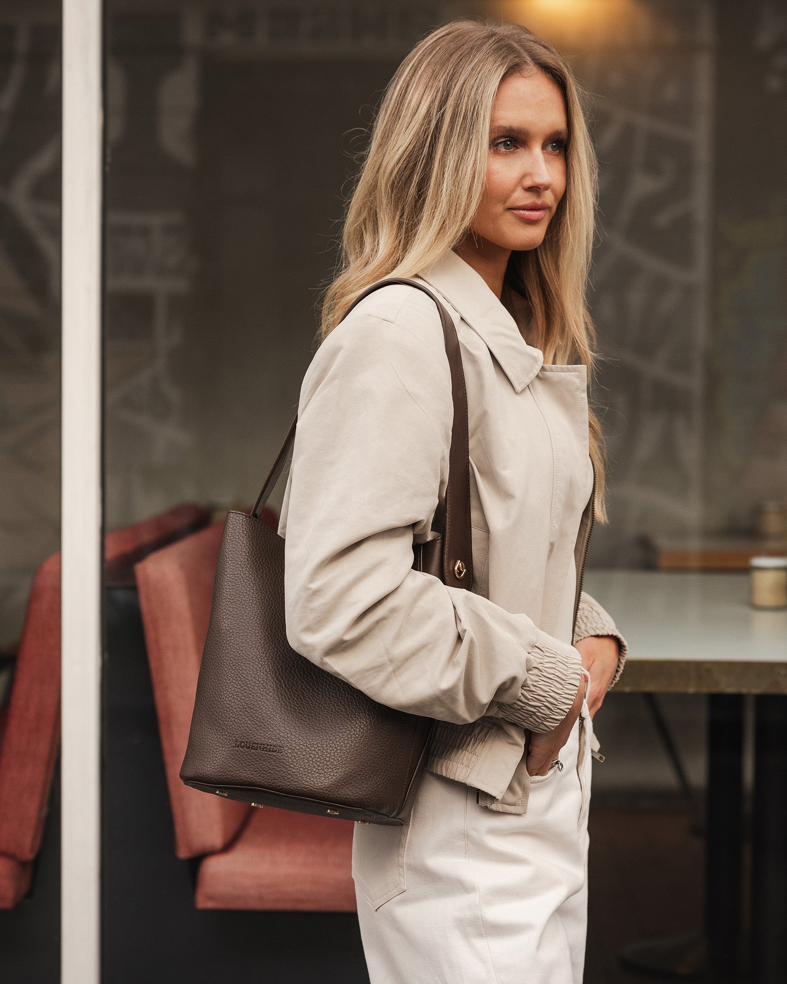 LOUENHIDE MIRANDA BUCKET BAG -  CHOCOLATE