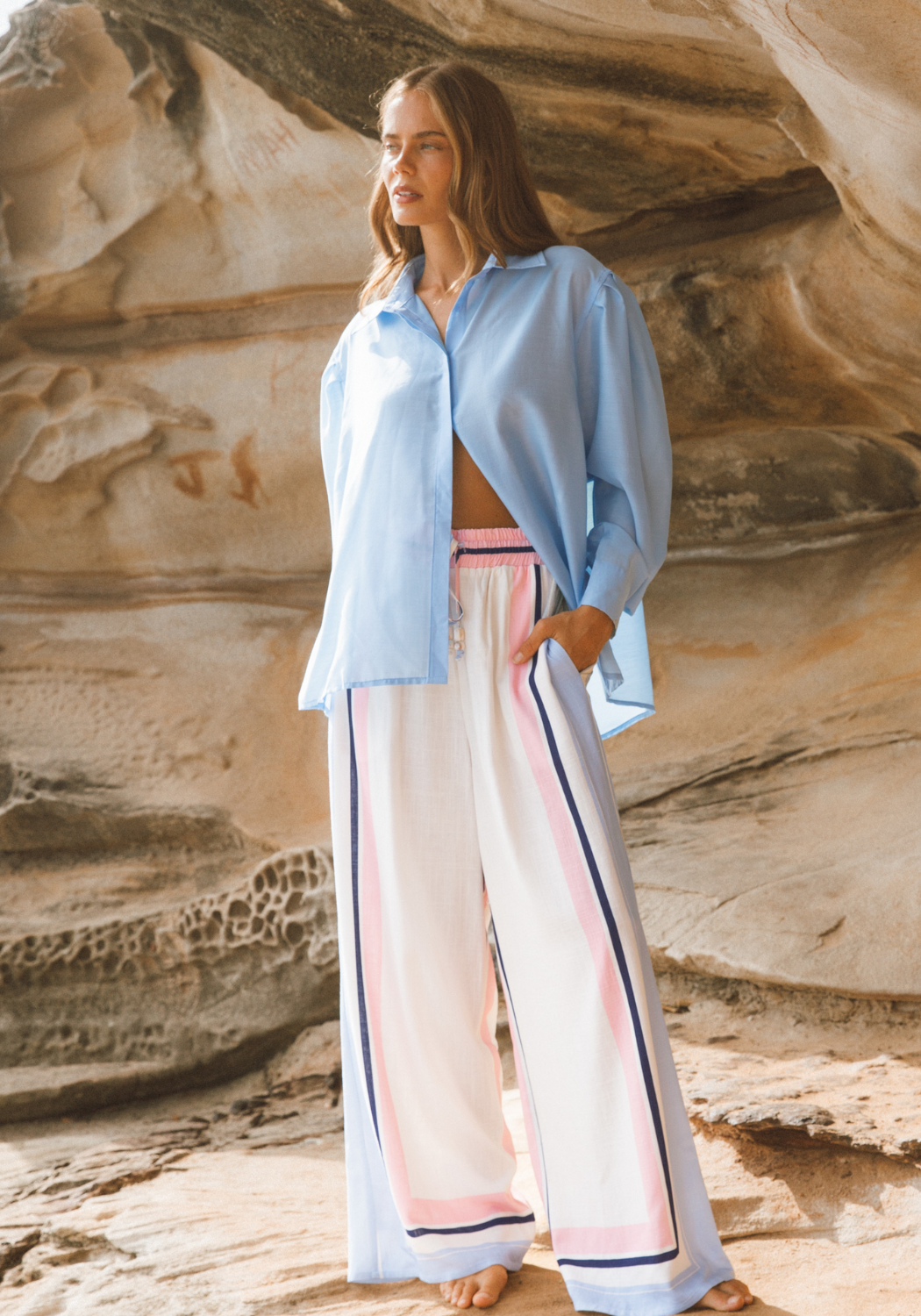 CLARABELL RELAXED PANTS - STRIPE