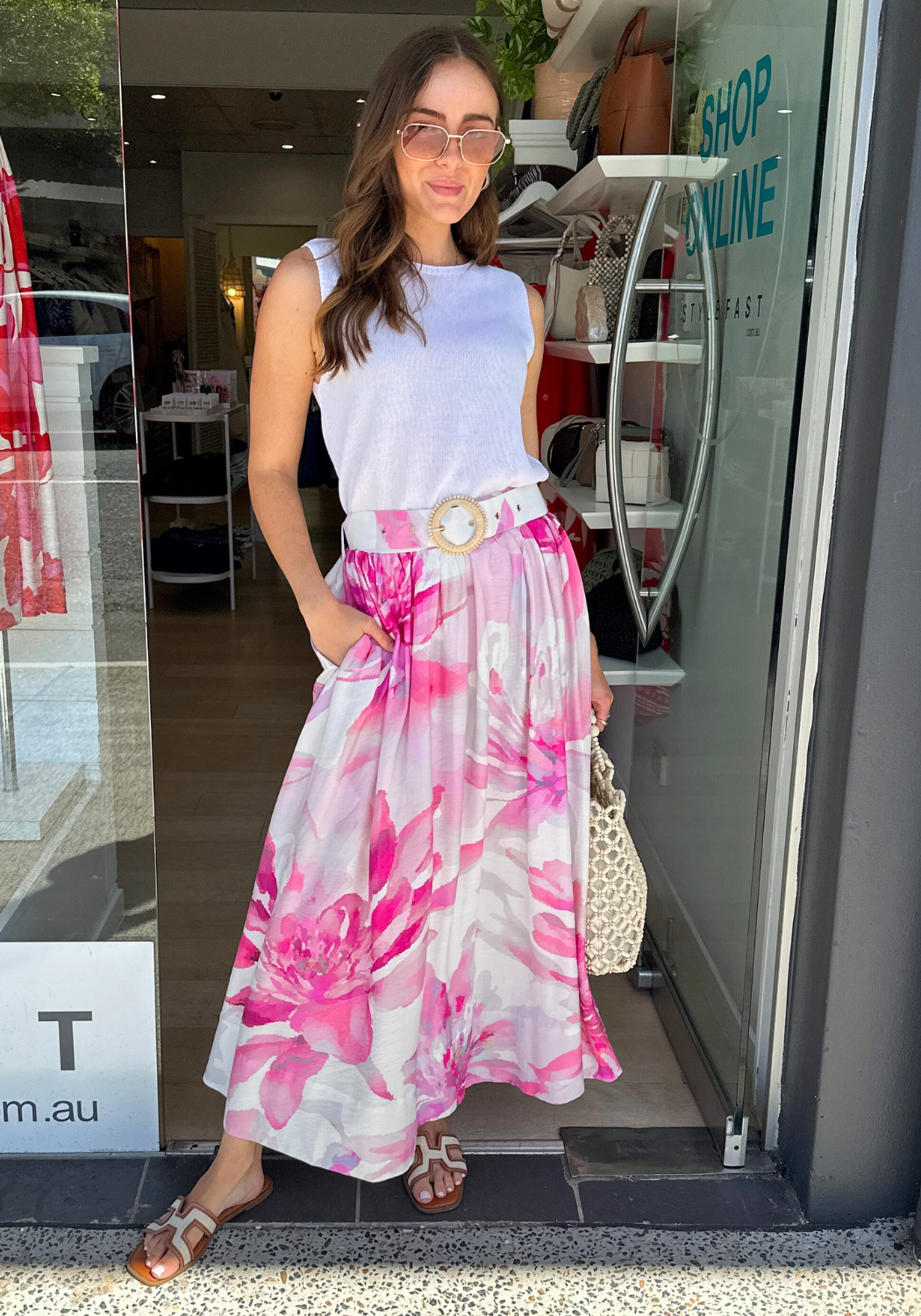 AMELIE LOOSE KNITTED TANK - WHITE