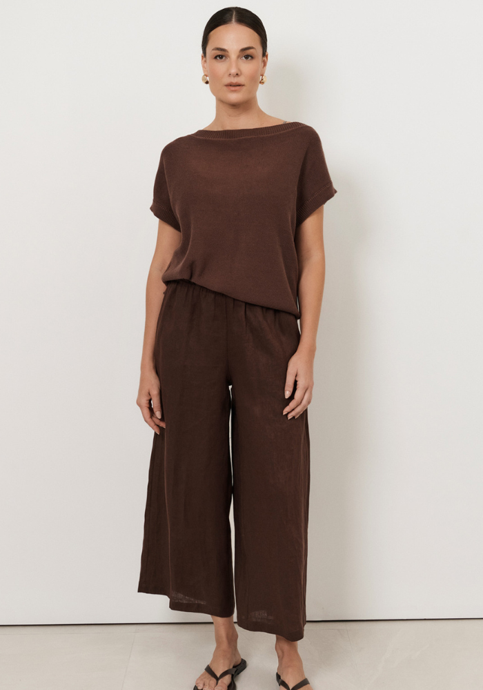 ADORNE FABLE CULOTTE PANT - CHOCOLATE