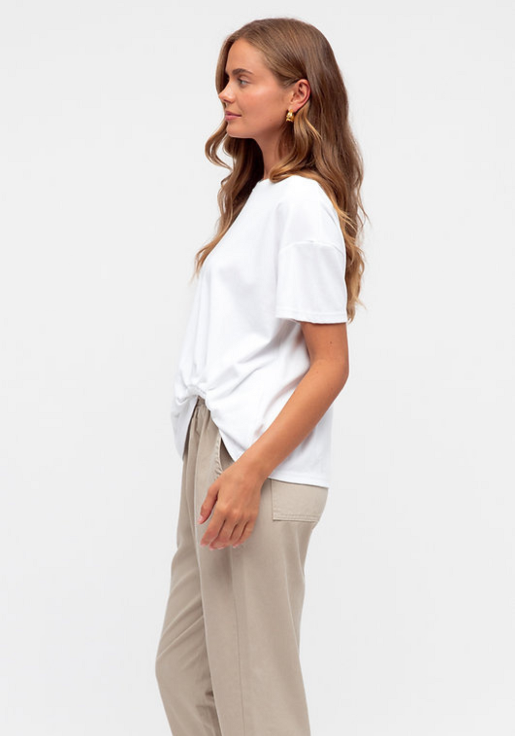 JESSIE EASY TUCK TEE - WHITE