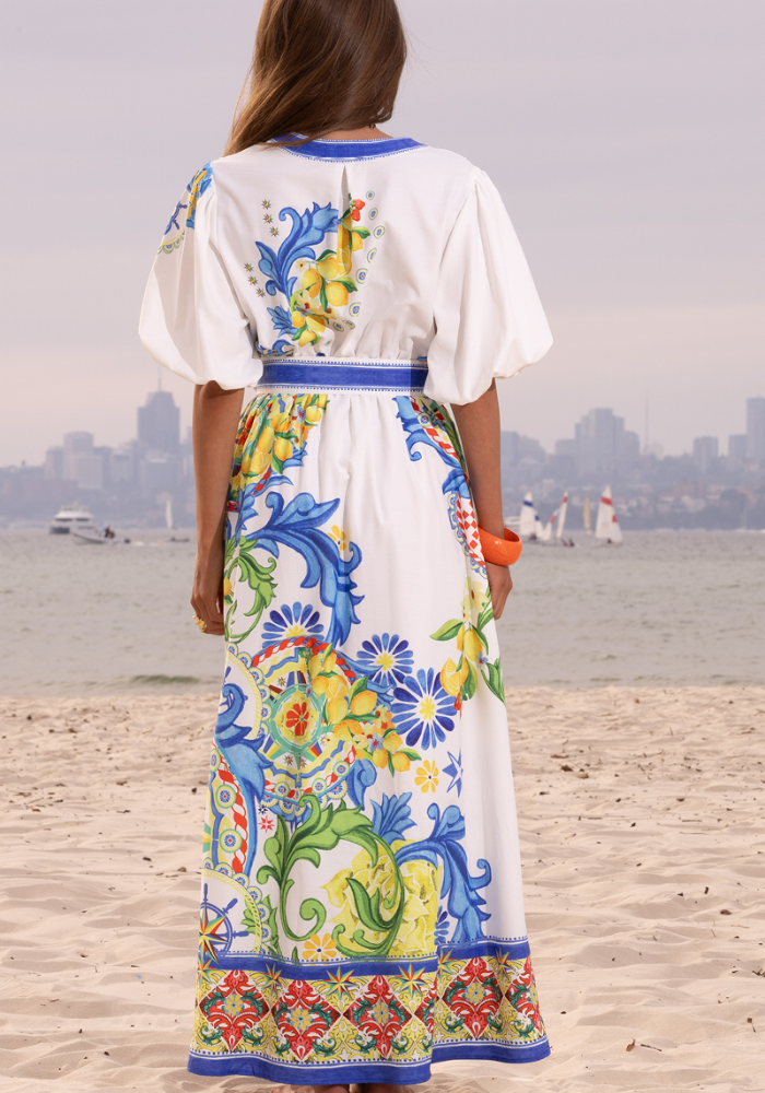 ZADIE MAXI DRESS - WHITE FLORAL