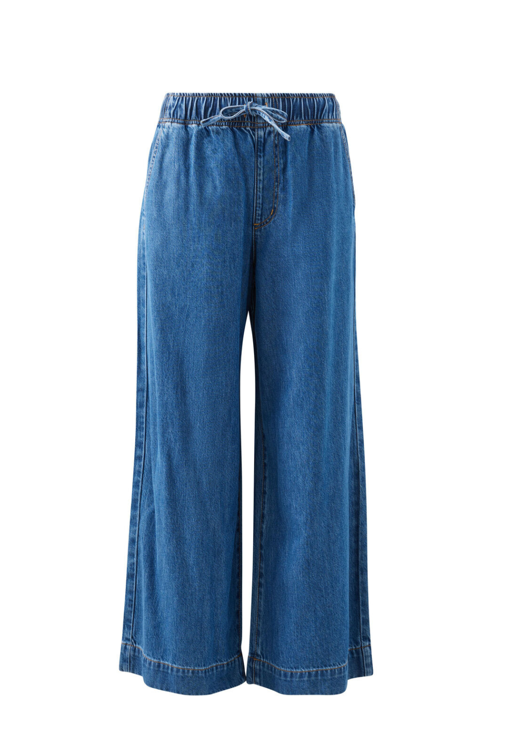 CERES LIFE ANDIE WIDE LEG DRAWSTRING PANTS - FRESH INDIGO