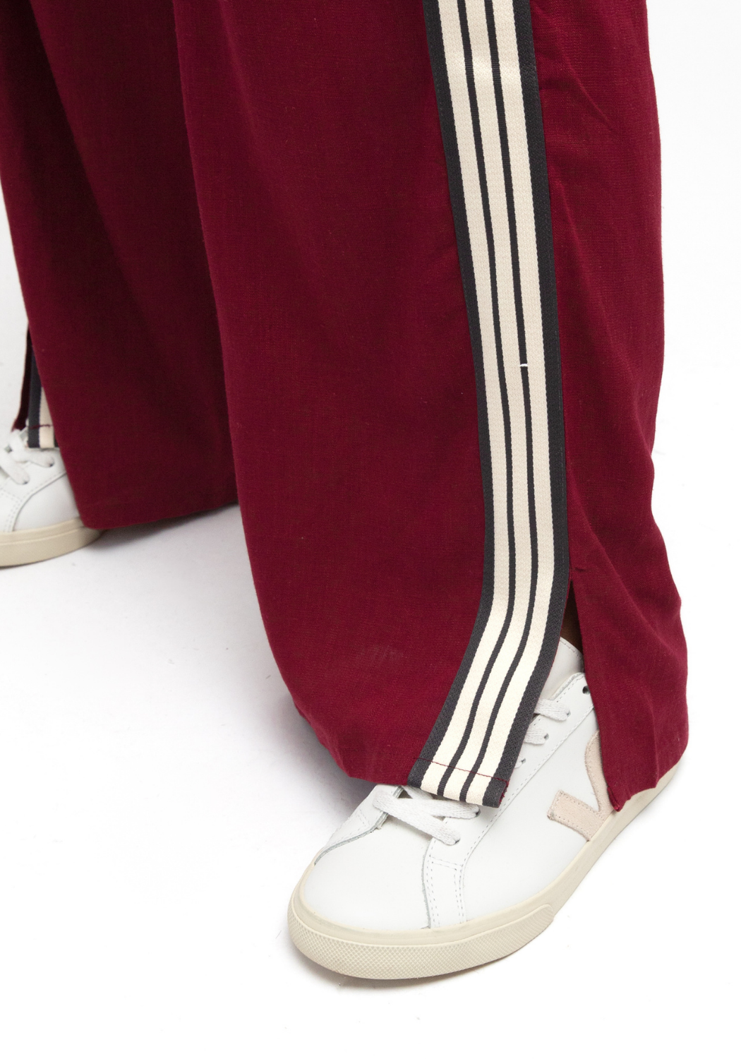 IVY RELAXED LINEN PANT - BURGUNDY