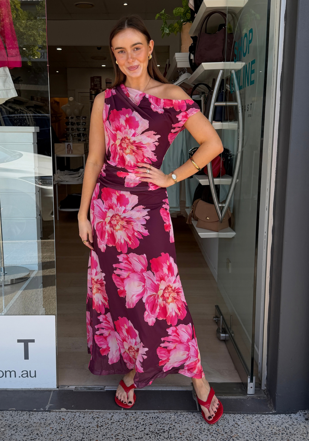 CAMILA OFF THE SHOULDER DRESS - PINK FLORAL