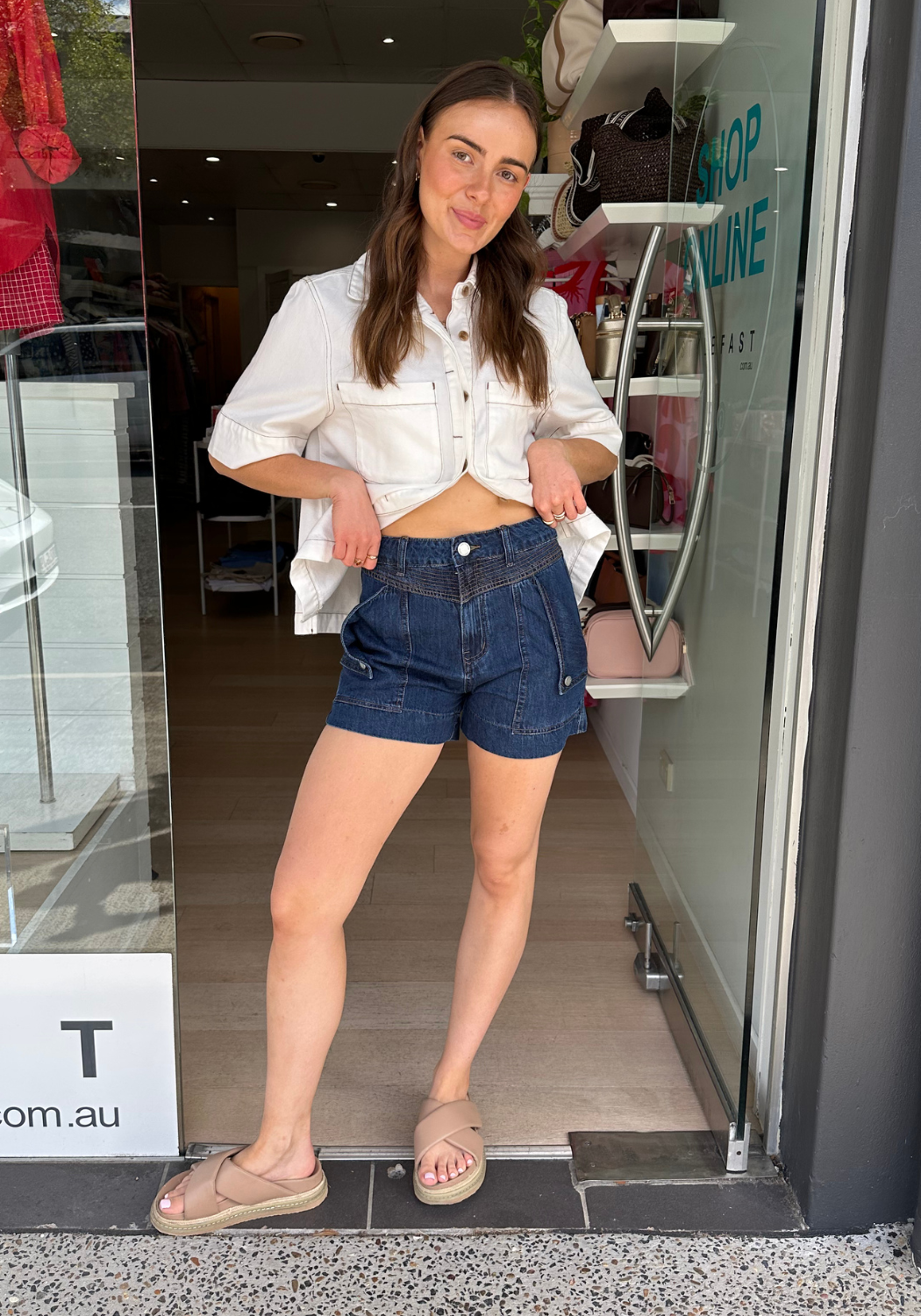 CASPER RIGID DENIM SHORT - DARK INDIGO