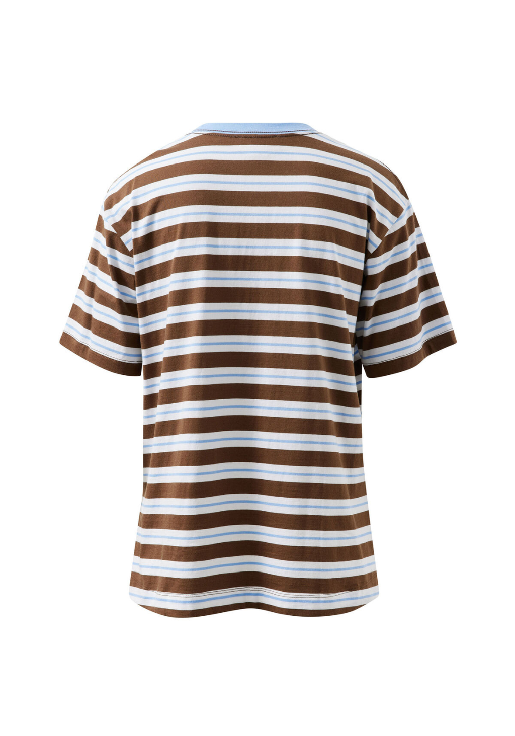 CERES LIFE STEVIE SLOUCHY TEE - COCOA SKY BLUE STRIPE
