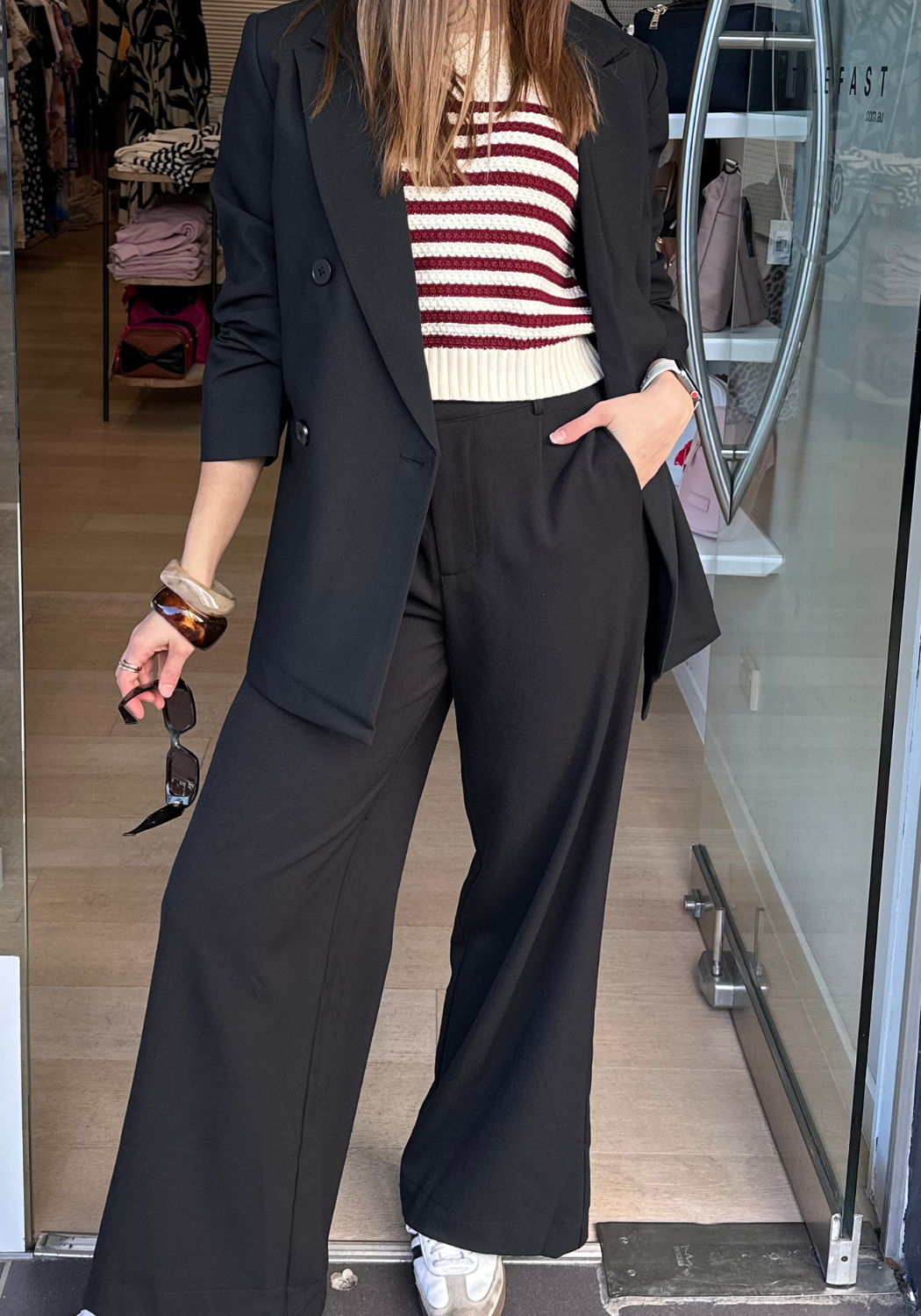 FEATHER + NOISE ANDIE PANT - BLACK