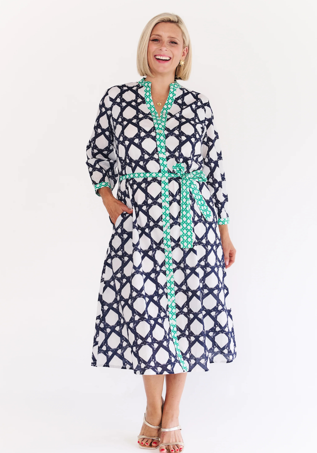 ELYSE DRESS - BLUE PRINT