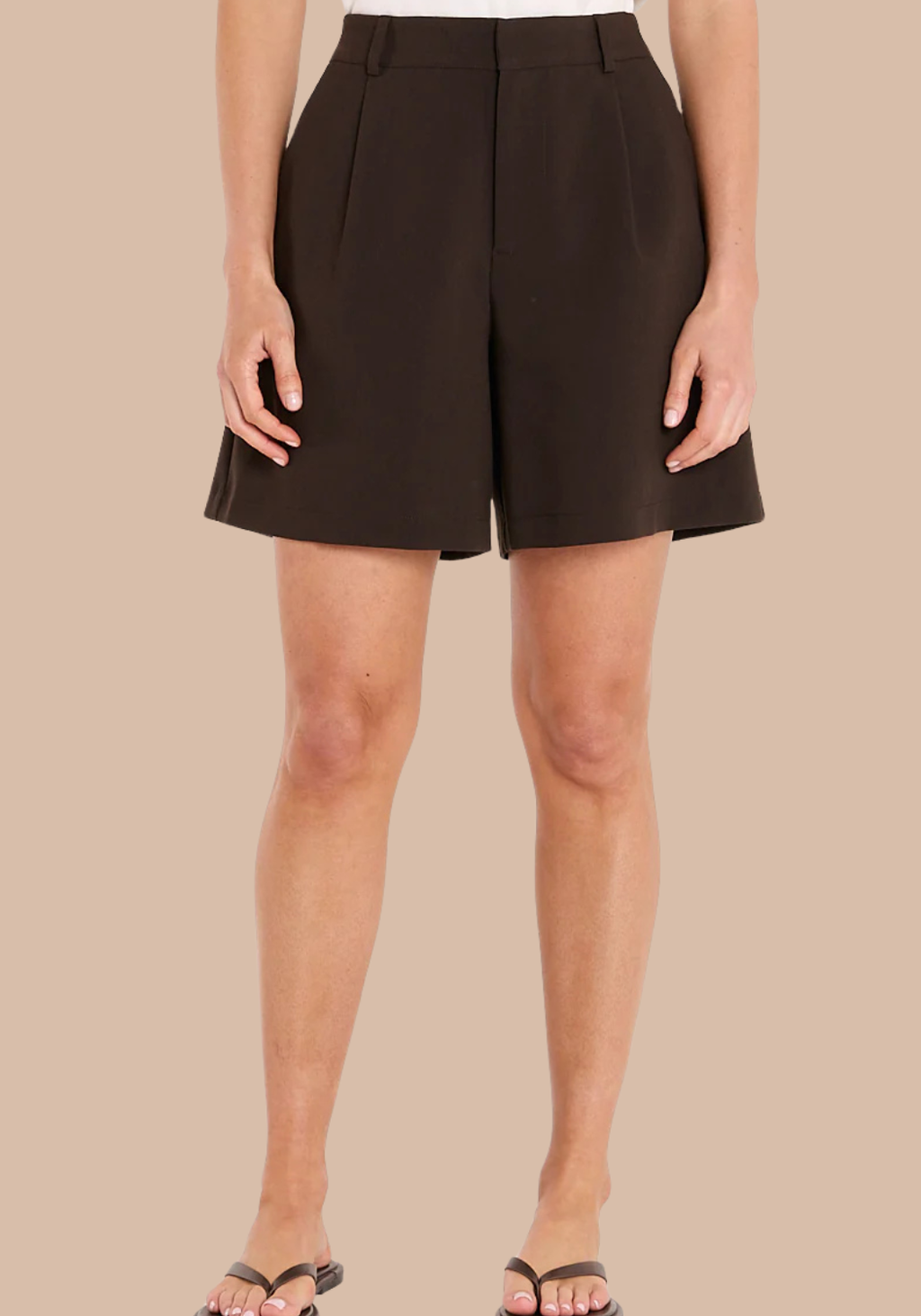 FEATHER + NOISE ANDIE SHORT - CHOCOLATE