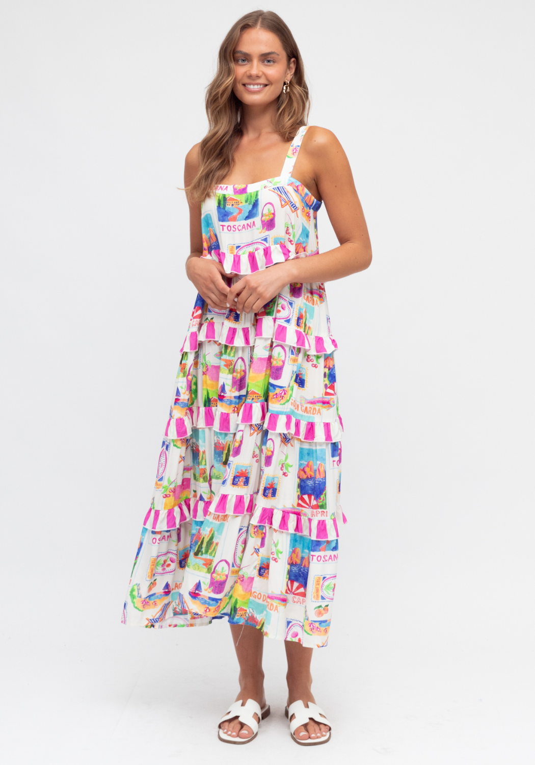 NICOLETTA MAXI SUNDRESS - MULTI PRINT