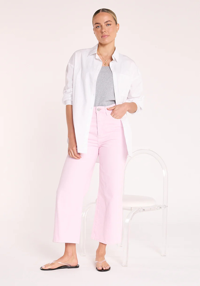 FEATHER + NOISE CASSIE CROPPED JEAN - PINK