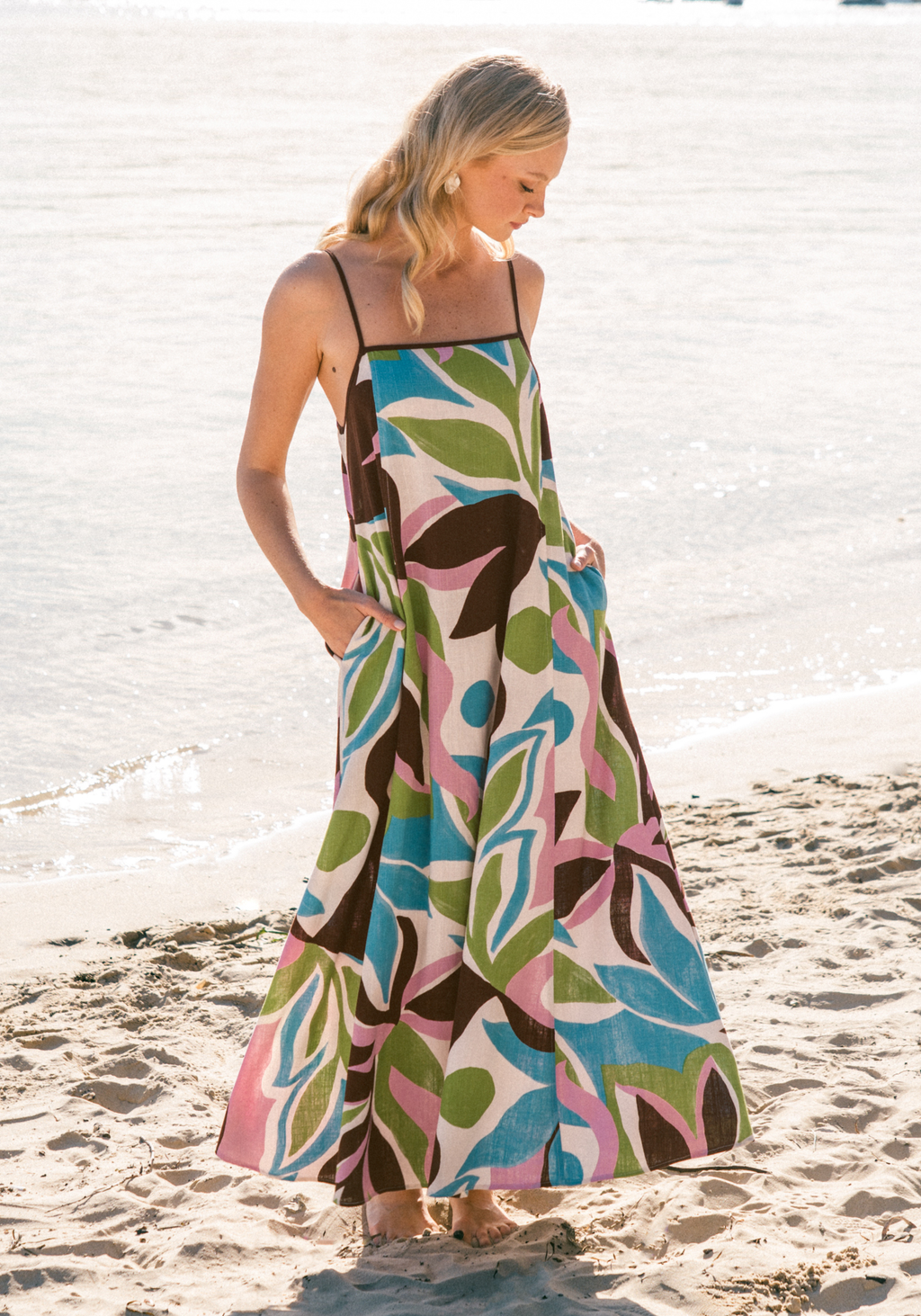 EDEN MAXI DRESS - CHOCOLATE PRINT
