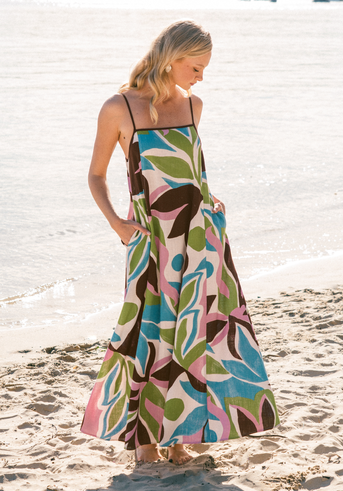 EDEN MAXI DRESS - CHOCOLATE PRINT