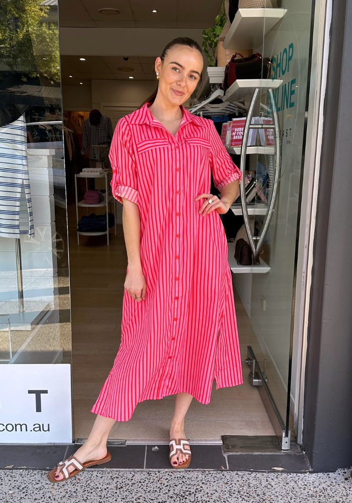 Load image into Gallery viewer, EDEN COTTON SHIRTDRESS - SAACHI PRINT