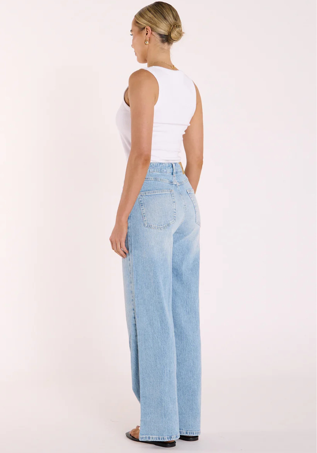 FEATHER + NOISE CASSIE WIDE LEG JEAN - LIGHT BLUE