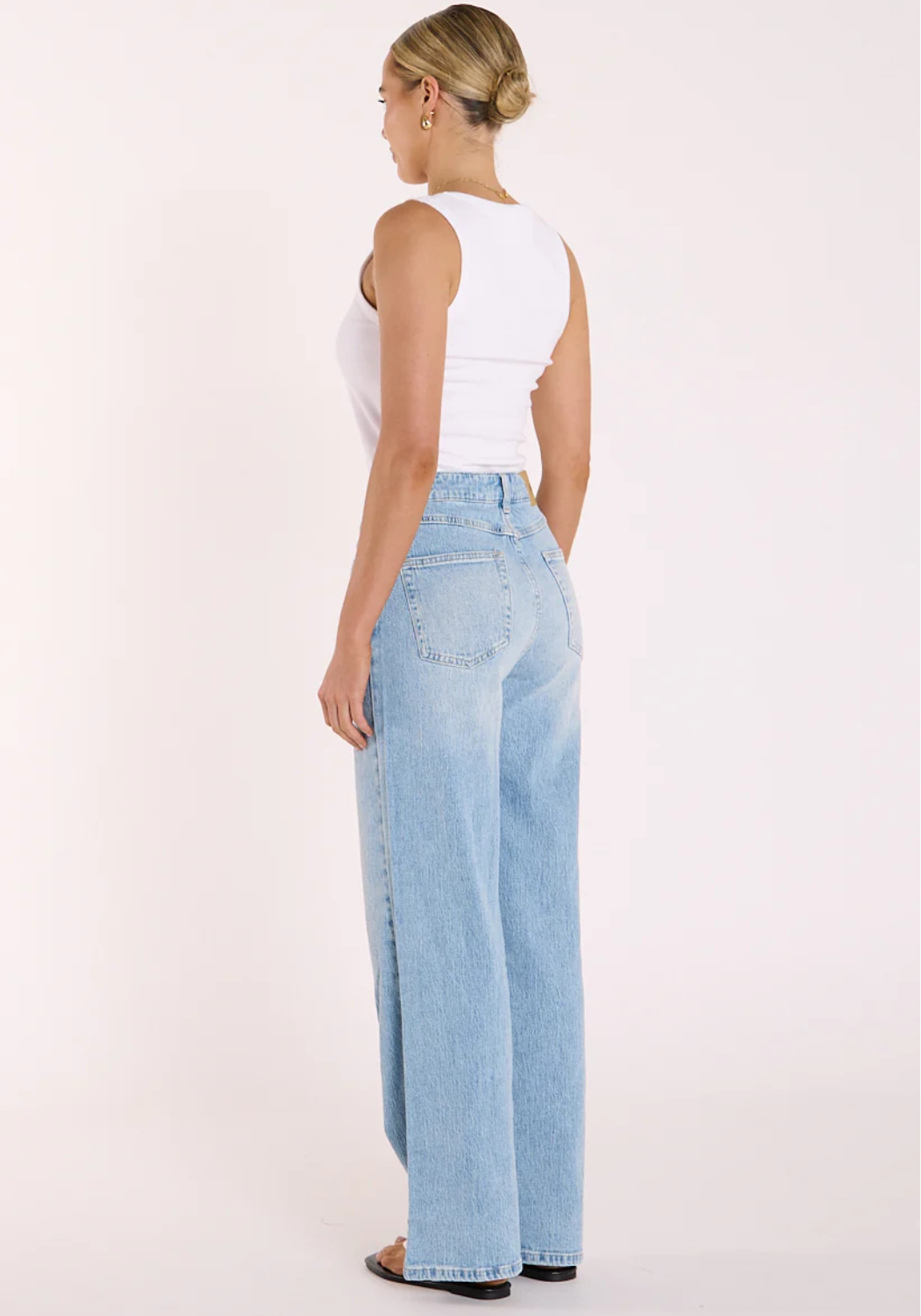 FEATHER + NOISE CASSIE WIDE LEG JEAN - LIGHT BLUE