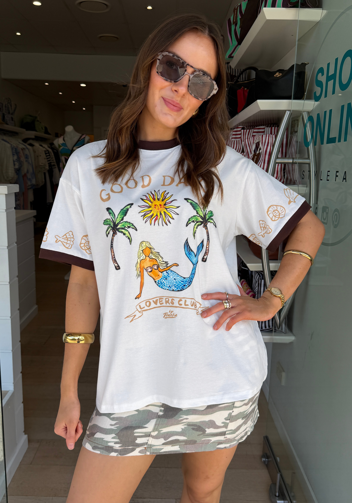 BY FRANKIE GOOD DAYS TEE - WHITE