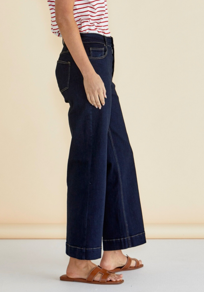 BETTY BASICS WILLOW WIDE LEG JEANS - INK